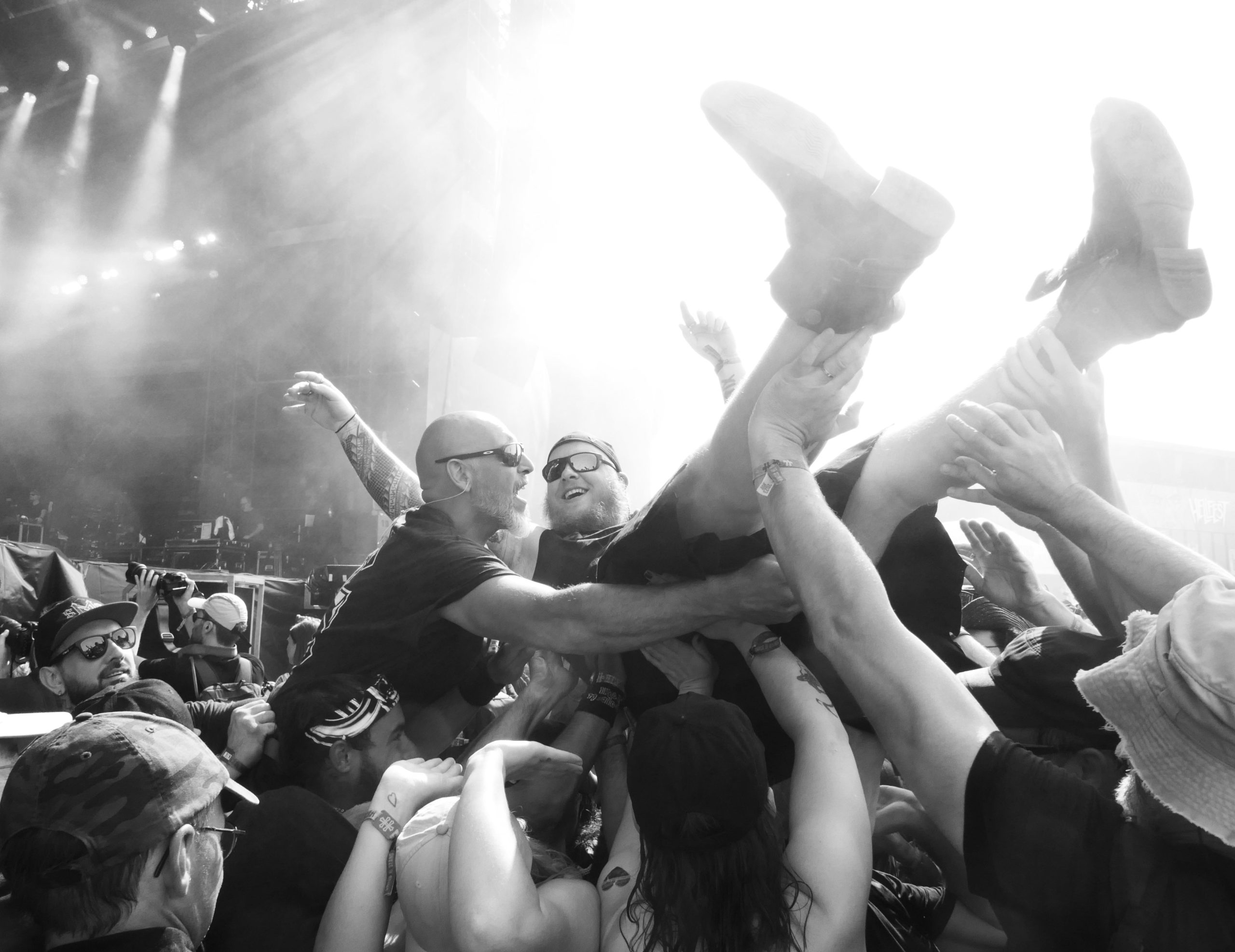 Clisson, France. 18th June, 2023. Jack Black with Tenacious D performing  live on stage during Hellfest Open Air Festival in Clisson, France on June  18, 2023. Photo by Julien Reynaud/APS-Medias/ABACAPRESS.COM Credit: Abaca